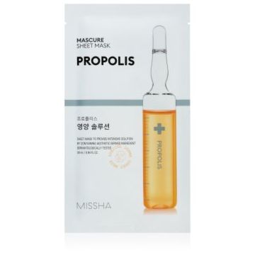 Missha Mascure Propolis mască textilă nutritivă pentru piele sensibila si iritabila