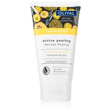 Olival Immortelle Active Peeling demachiant cu efect de peenling pentru ten gras și mixt