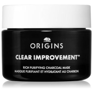 Origins Clear Improvement® Rich Purifying Charcoal Mask Masca de curățare cu cărbune