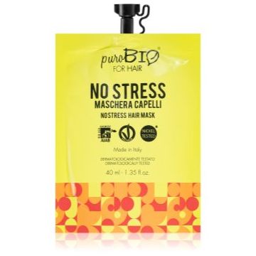 puroBIO Cosmetics No Stress Mască de păr cu efect revitalizant