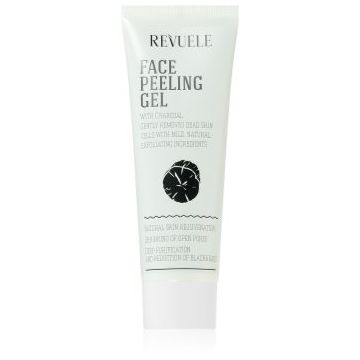 Revuele Face Peeling Gel Charcoal exfoliant de curățare cu cărbune activ