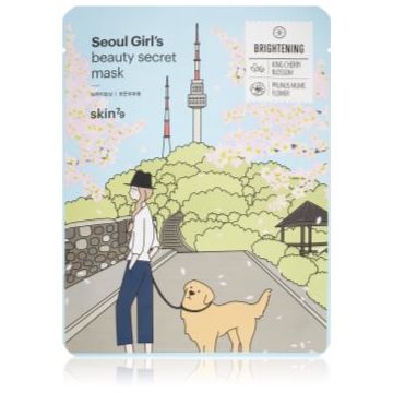 Skin79 Seoul Girl's Beauty Secret Mască textilă cu efect de iluminare și hidratare