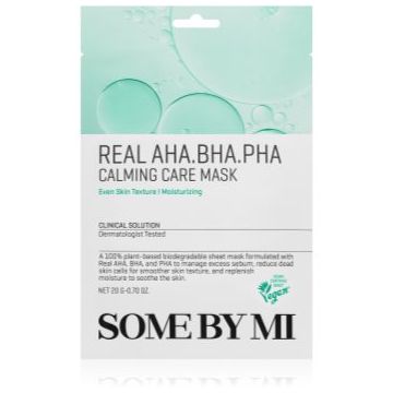 Some By Mi Clinical Solution AHA∙BHA∙PHA Calming Care Mask mască textilă calmantă pentru pielea problematica