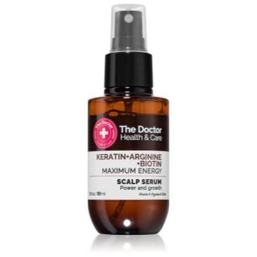 The Doctor Keratin + Arginine + Biotin Maximum Energy ser pentru scalp cu keratina