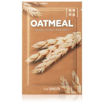 The Saem Natural Mask Sheet Oatmeal Masca hidratanta cu efect revitalizant sub forma de foaie
