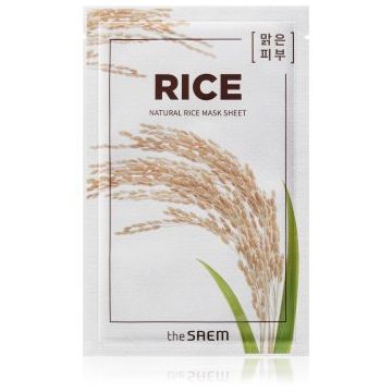 The Saem Natural Mask Sheet Rice masca de celule cu efect hidratant si calmant