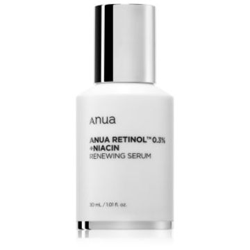 Anua Retinol 0.3% + Niacin Renewing Serum ser de noapte renovator pentru pori dilatati si riduri