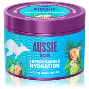 Aussie SOS Supercharged Hydration masca intens hidratanta pentru par si scalp