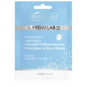Bielenda Professional Supremelab Hydra Glow mască textilă hidratantă cu extract de melc