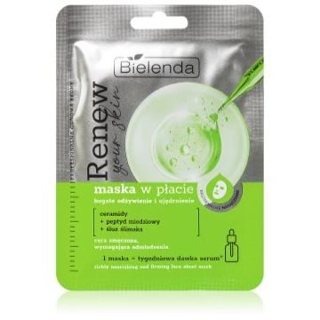 Bielenda Renew Your Skin mască textilă nutritivă