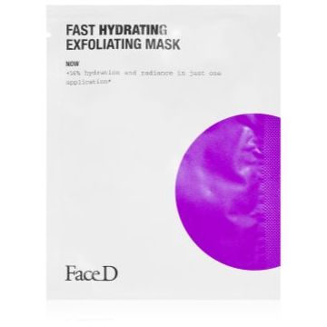Face D Fast Hydrating mască textilă exfoliantă