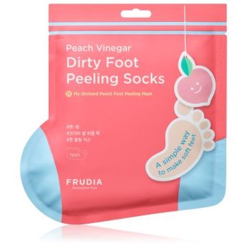 Frudia My Orchard Peach masca pentru exfoliere pentru pielea crapata a calcaielor
