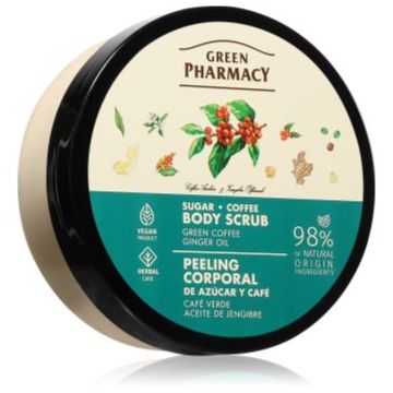 Green Pharmacy Green coffee & Ginger Oil Body Scrub exfoliant de corp cu zahăr