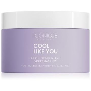 ICONIQUE Professional COOL LIKE YOU Perfect Blonde & Silver Violet Masca de par neutralizeaza tonurile de galben