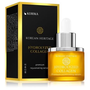 KORIKA Korean Heritage Hydrolyzed Collagen Premium Rejuvenating Serum ser facial, cu efect de întinerire și colagen hidrolizat