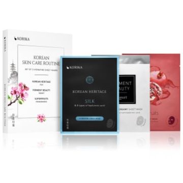 KORIKA KOREAN SKIN CARE ROUTINE SET OF 3 HYDRATING SHEET MASKS set cu efect de hidratare