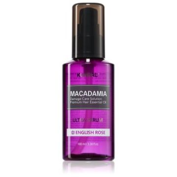 KUNDAL Macadamia Ultra Serum English Rose ser ulei regenerator pentru par deteriorat