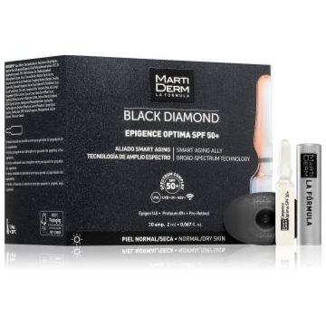 MartiDerm Black Diamond Epigence Optima SPF 50+ ser protector in fiole