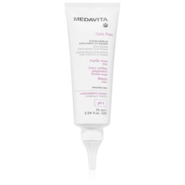 Medavita Cutis Pura Exfoliating Clay-Scrub exfoliant de curățare pentru față și scalp