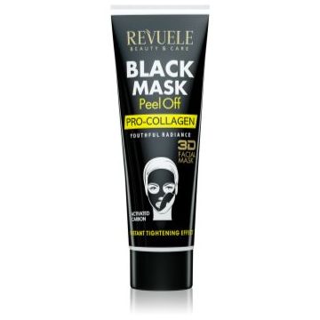 Revuele Black Mask Peel Off Pro-Colagen mască exfoliantă pentru fermitatea pielii