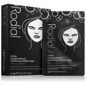 Rodial Snake Oxygenating & Cleansing Bubble Sheet Masks mască textilă antioxidantă