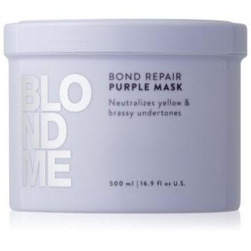 Schwarzkopf Professional Blondme Bond Repair Purple Mask Masca de par neutralizeaza tonurile de galben