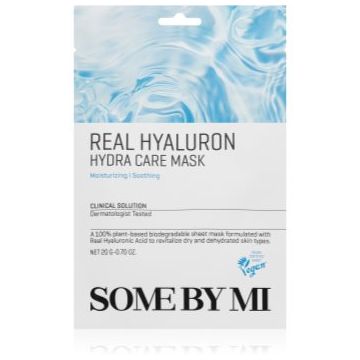Some By Mi Clinical Solution Hyaluron Hydra Care Mask mască textilă hidratantă cu efect calmant
