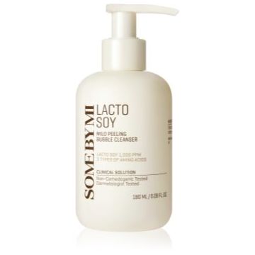 Some By Mi Lacto Soy Mild Bubble Peeling Cleanser curatare usoara dupa exfoliere pentru piele sensibilă