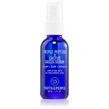 Youth To The People Oasis Triple Peptide + Cactus Serum ser facial pentru față și gât