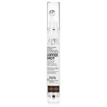 Apis Natural Cosmetics Coffee Shot ser pentru ochi, cu efect de iluminare cu extract de cafea