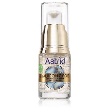 Astrid Hyaluronic Gold ser pentru ochi cu efect de lifting cu niacinamidă