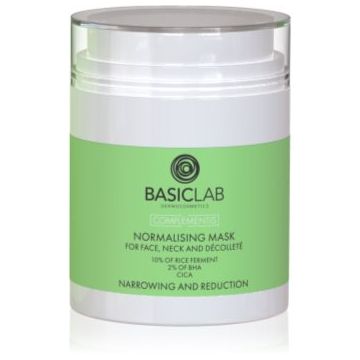 BasicLab Dermocosmetics Complementis masca de normalizare pentru ten gras și mixt