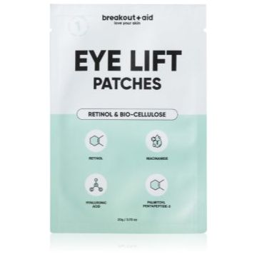 breakout + aid Eye Lift Patches plasture antirid pentru zona de sub ochi cu retinol