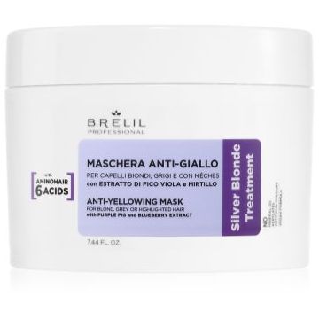 Brelil Professional Anti-yellowing Mask mască împotriva tonurilor galbene pentru părul blond şi gri