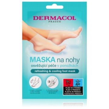 Dermacol Refreshing & Cooling masca regeneratoare pentru picioare sub formă de șosete cu efect revigorant