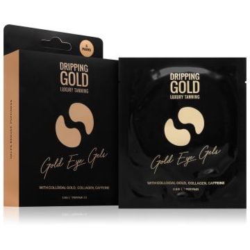 Dripping Gold Luxury Tanning Eye Gels tampoane cu gel împotriva ridurilor de sub ochi cu efect de hidratare