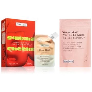 Frank Body Squeaky Cheeks set pentru piele neteda si delicata