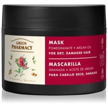 Green Pharmacy Argan Oil & Pomegranate Care Mask masca intensiva pentru par deteriorat