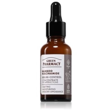 Green Pharmacy Bamboo & Niacinamide Face Serum ser cu hidratare intensă