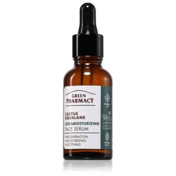 Green Pharmacy Cactus & Squalane Face Serum ser cu hidratare intensă