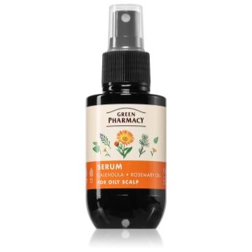 Green Pharmacy Calendula & Rosemary Serum ser pentru par gras