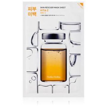 Holika Holika Skin Rescuer Vita C mască textilă iluminatoare cu vitamina C