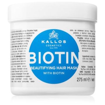 Kallos KJMN Professional Biotin Mască pentru păr subțire, slab și fragil