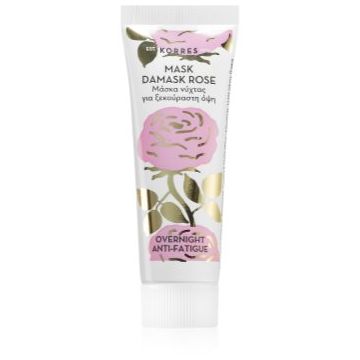 Korres Beauty Shots Damask Rose masca faciala de noapte pentru ten obosit