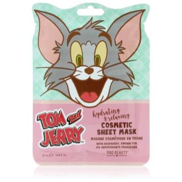Mad Beauty Tom & Jerry Sheet Mask - Tom mască textilă hidratantă cu acid hialuronic