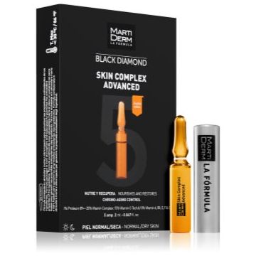 MartiDerm Black Diamond Skin Complex Advanced fiole pentru ten obosit