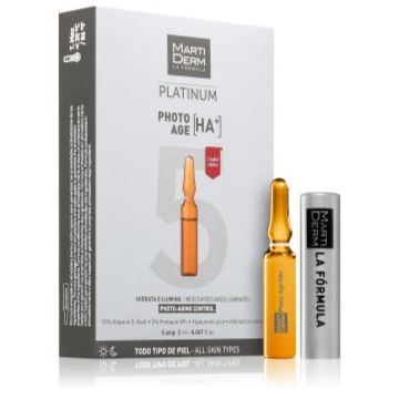 MartiDerm Platinum Photo Age HA+ ser facial anti-îmbătrânire in fiole