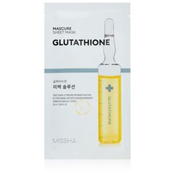 Missha Mascure Glutathione mască textilă iluminatoare