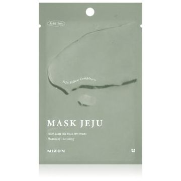 Mizon Joyful Time Jeju Heartleaf mască textilă calmantă pentru piele uscata si iritata