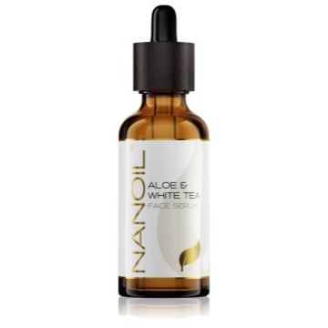 Nanoil Aloe & White Tea ser facial cu aloe vera și ceai verde